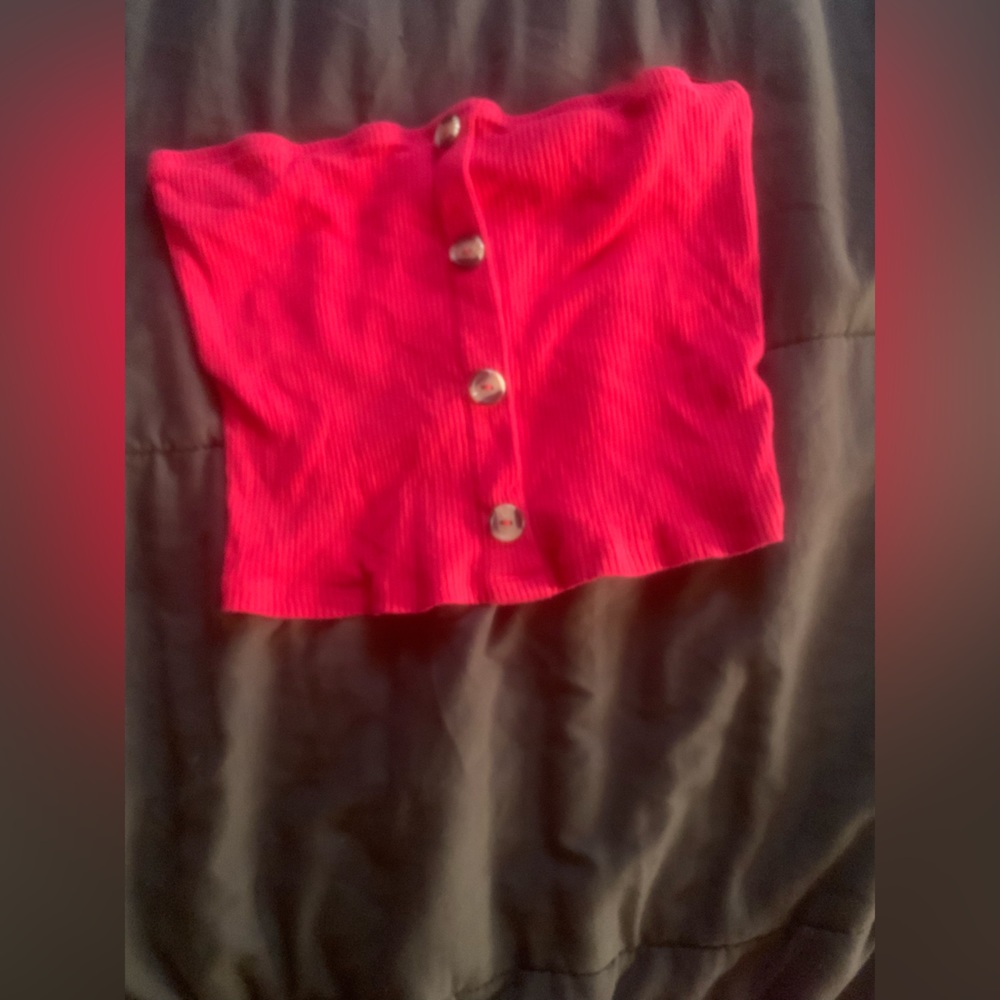 Crop top, red, size: medium